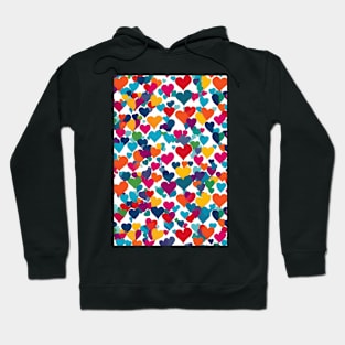 Colourful heart pattern Hoodie